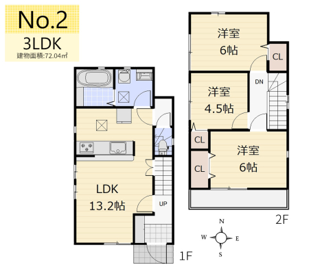 Ԏ} 3LDK+J[Xy[X2䕪iԎɂj