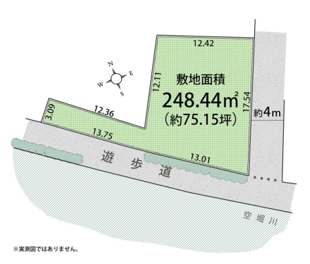 区画図 　敷地面積：248.44�u（約75.15坪）