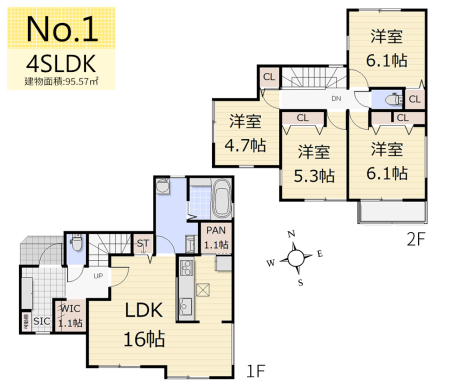 Ԏ} @4LDK{WIC{SIC{pg[iS/[ˁj^ʐρF95.57ui28.90؁j