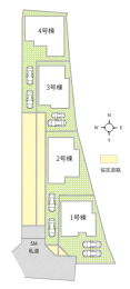 区画図 ／全棟2台駐車なカースペース確保（車種制限あり）