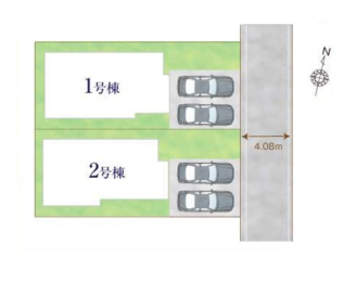  並列2台駐車可能　※車種による
