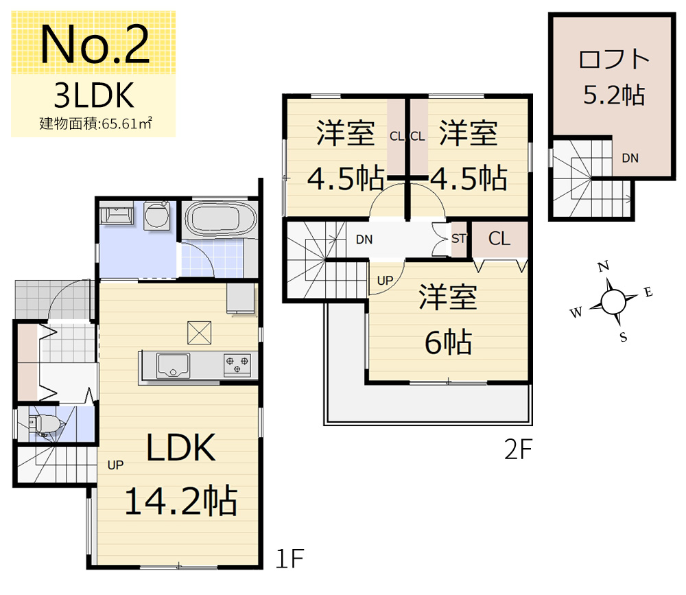 Ԏ} 2^3LDK{tgEʐ65.61u