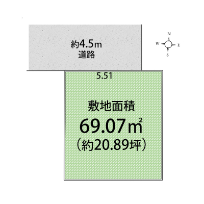 区画図 ☆東大和市上北台3丁目の売地　☆現況更地