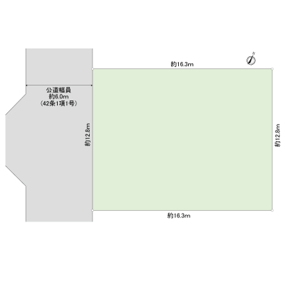 区画図 敷地面積約63.85坪