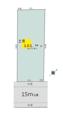 区画図 　敷地面積：101.54㎡（30.71坪）／アパート用地をお探しの方にもおすすめ♪