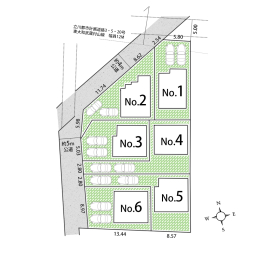 区画図 　全6棟の新築分譲住宅！