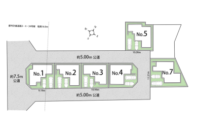 区画図 　全6棟の新築分譲住宅！