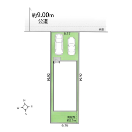 区画図 敷地面積：122.94㎡（約37.18坪）