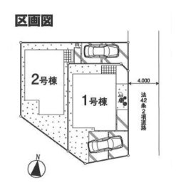 区画図 　南側に自転車道があり1階まで明るい住まい♪