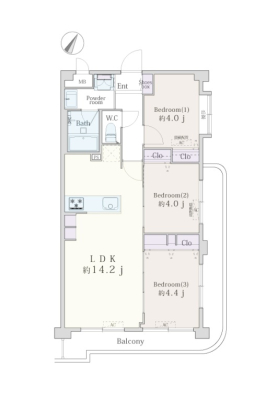 Ԏ} 4K3LDK^pʐρF59.09u