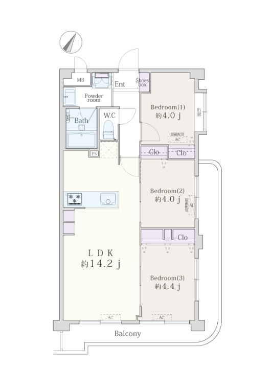 Ԏ} 4K3LDK^pʐρF59.09u