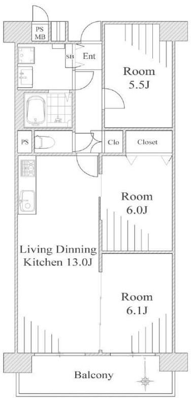 Ԏ} @Lʐ66.38uIZ˂ɂǍD3LDK