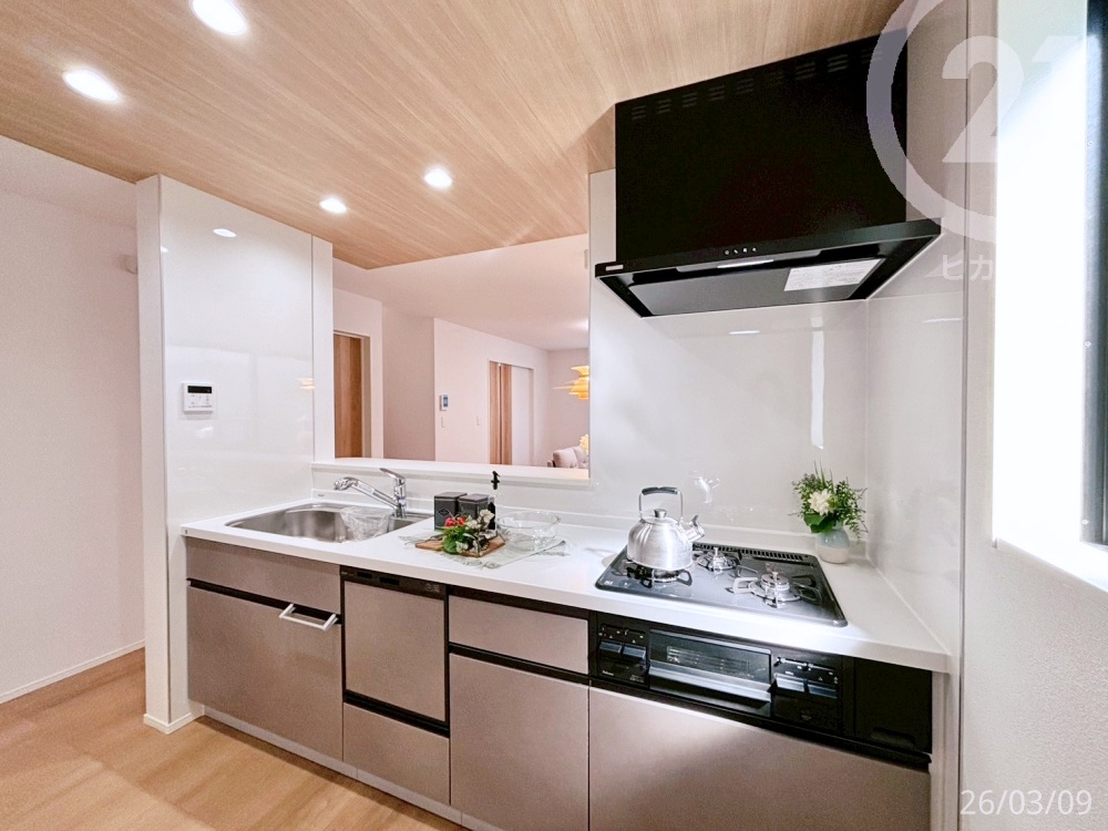  ���L�b�`�����O���[����B����Ƀ_�E�����C�g���f����X�^�C���b�V���ȃL�b�`���ł��B