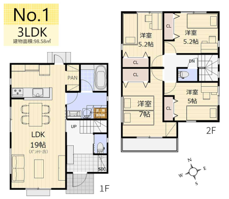  �@3LDK�^�����ʐ�98.58�u