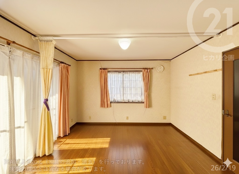  ����2�ʂ��薾�邢���r���O�ł��B��AI�ɂ��Ƌ�����E�Ƌ�z�u�������C���[�W�摜�ł��B