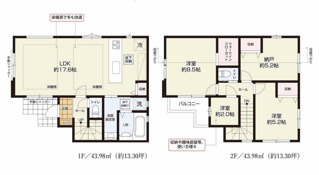  �@�����ʐρF87.96�u�i��26.60�؁j�@�~�n�ʐρF110.00�u�i��33.27�؁j