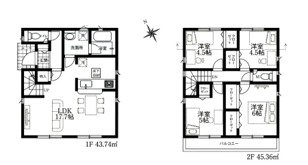  4�����^4LDK�^�~�n�ʐρF115.03�u�@�����ʐρF89.10�u