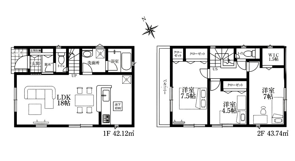  3�����^3LDK�^�~�n�ʐρF115.04�u�@�����ʐρF85.86�u