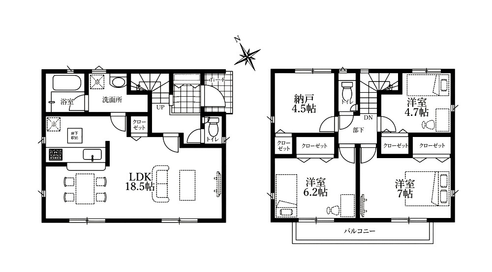  2�����^3SLDK�^�~�n�ʐρF122.85�u�@�����ʐρF94.76�u