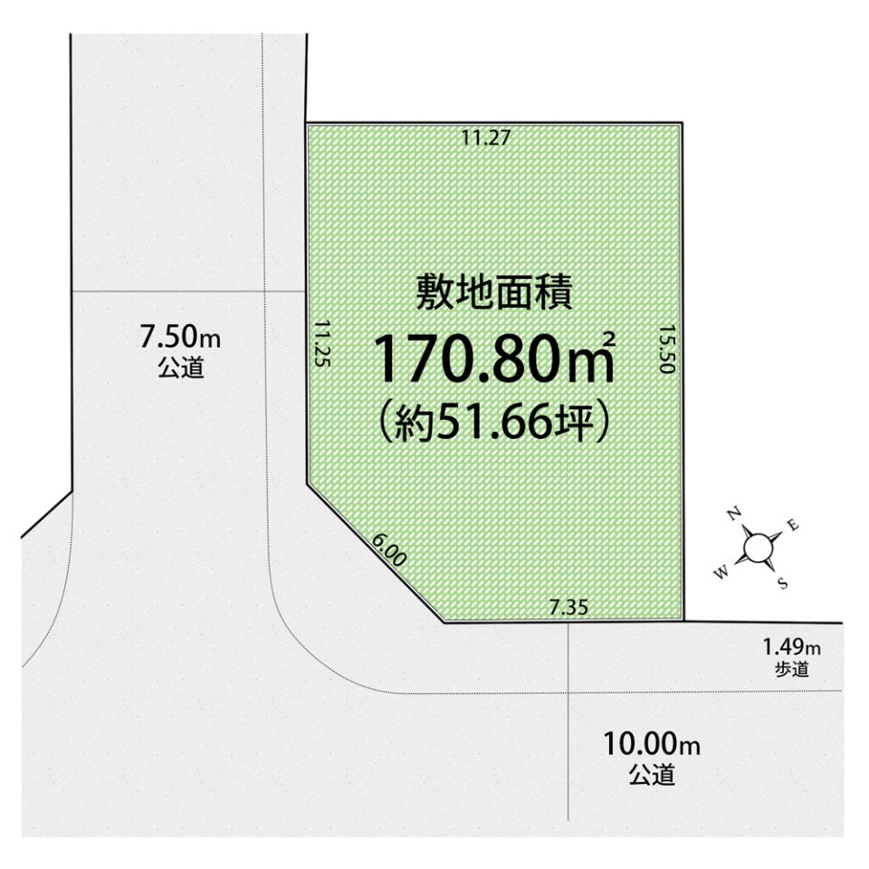 ���} �~�n�ʐρF170.80�u�i��51.66�؁j