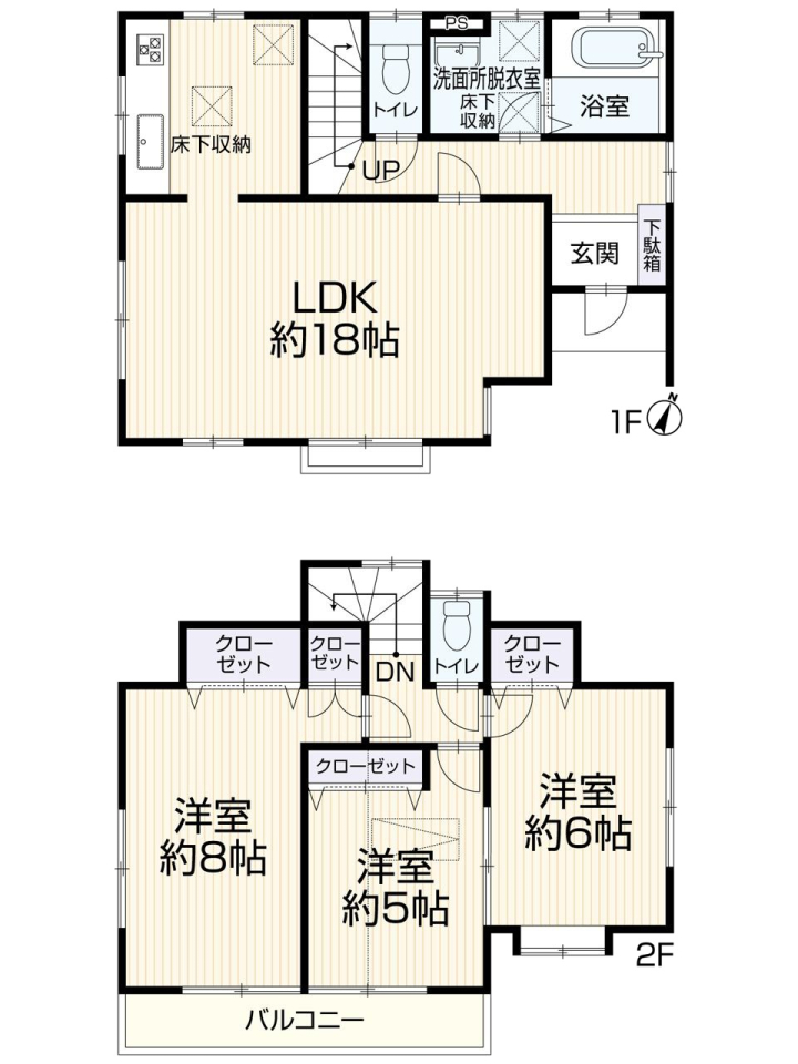  ��18��LDK�~���Ɨ��L�b�`����2�K�m���͂Ȃ��čL���g����A��炵�ɍ��킹�₷���Ԏ��B