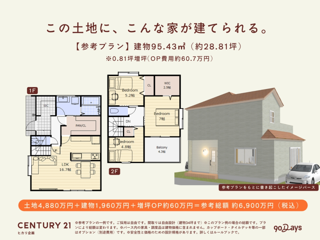  ���̓y�n�ɁA���̉Ƃ����B �^4����Q�l�v�����F3LDK�E���z6840���~�` ���Q�l�v�����̈��ł��B���̗p�͎��R�ł��B
