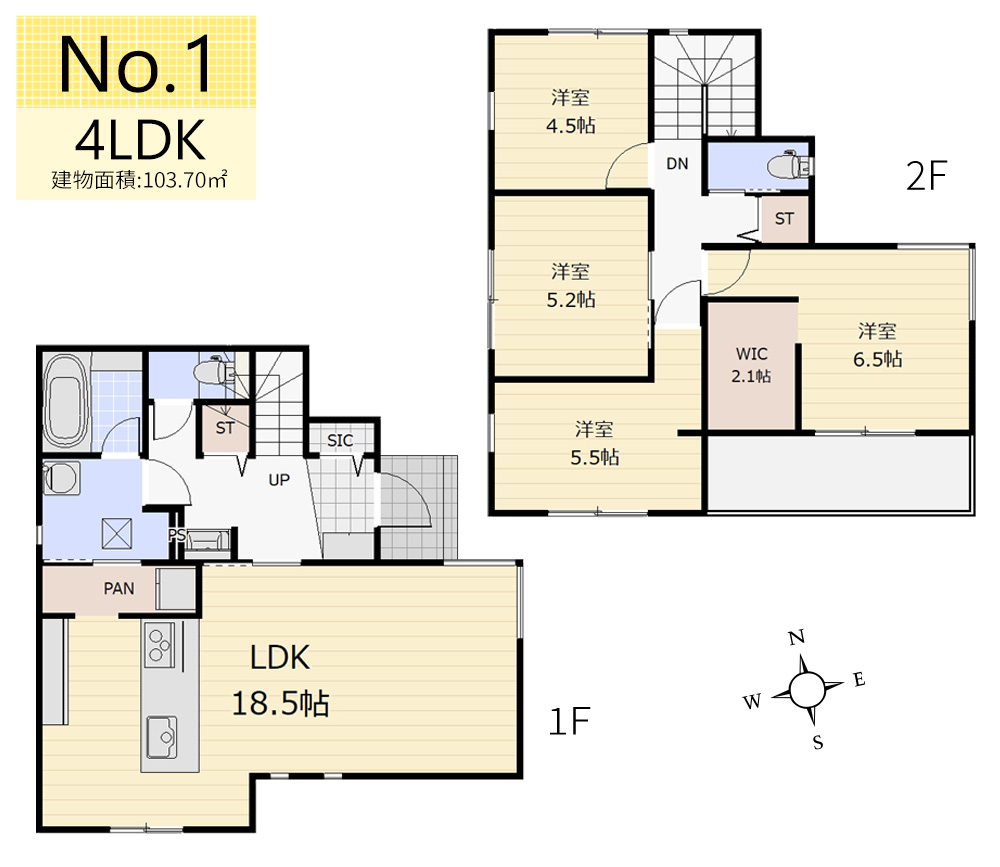  ��1������4LDK+WIC+PAN+SIC�^�����ʐ�103.87�u�i��31.42�؁j