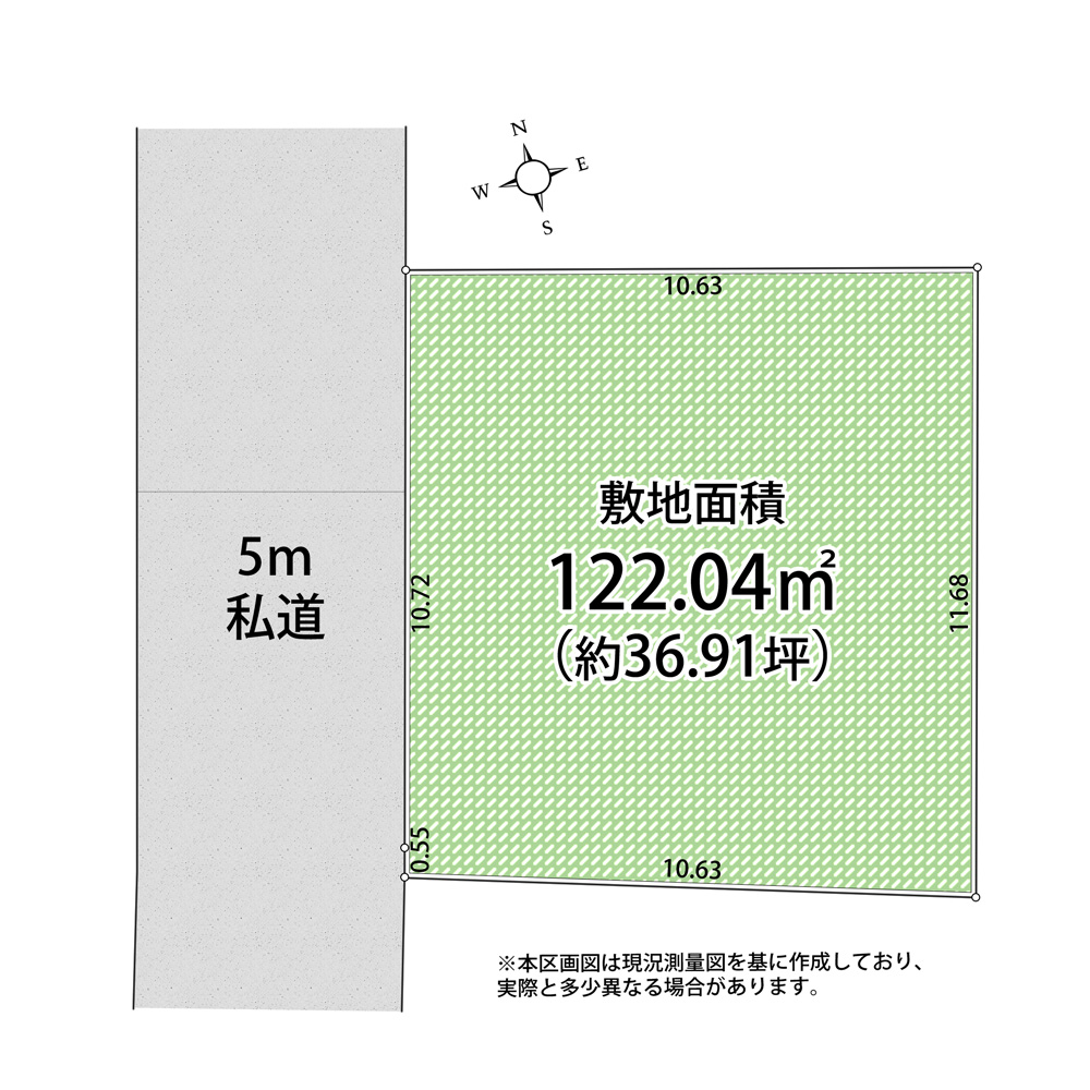 三ツ木1区画　区画図